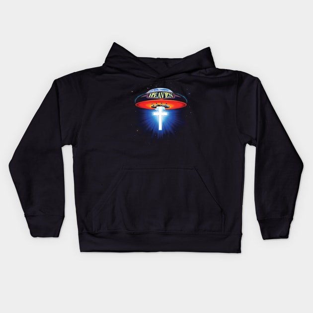 Heaven Spaceship Kids Hoodie by sandersart